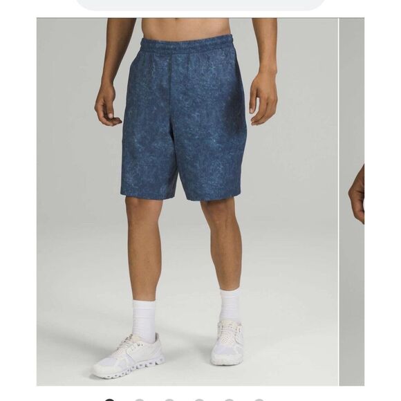 LULULEMON Mens Pace Breaker‎ Short Lined 9" Gravel Dust Iron Blue M Lined Casual - Picture 1 of 9